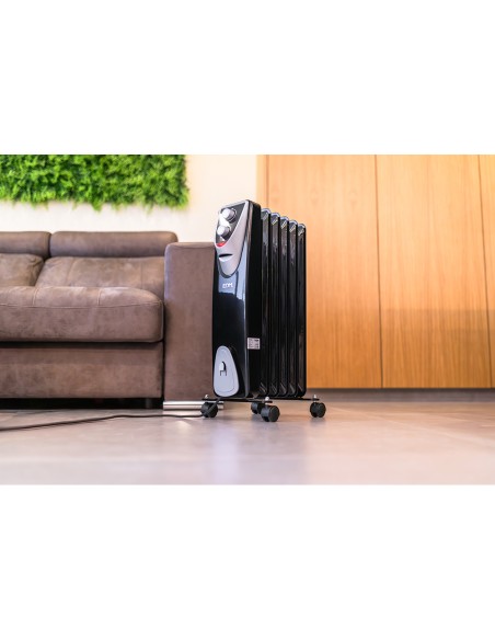RADIADOR MODELO BLACK EDITION - SIN ACEITE - (8 ELEMENTOS) - 1500W