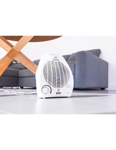 CALEFACTOR COMPACTO - VERTICAL. COLOR BLANCO- 1000-2000W - EDM