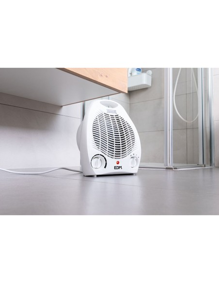 CALEFACTOR COMPACTO - VERTICAL. COLOR BLANCO- 1000-2000W - EDM