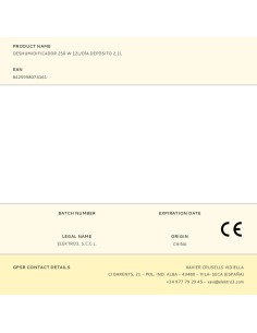 DESHUMIDIFICADOR 250W 12L/DIA DEPOSITO 2,1L EDM 2