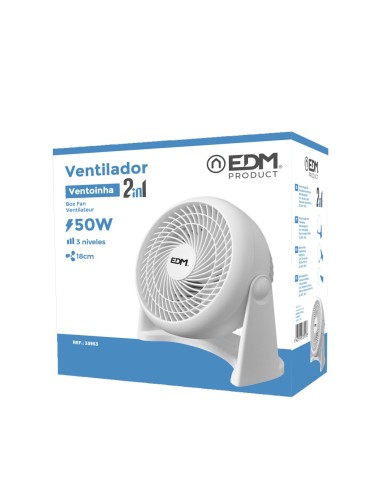VENTILADOR 2 EN 1 50W BLANCO 27,7X26,5X15,5CM