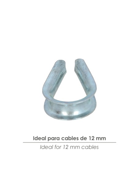 Guardacabos Zincado Para Cable 12 mm.