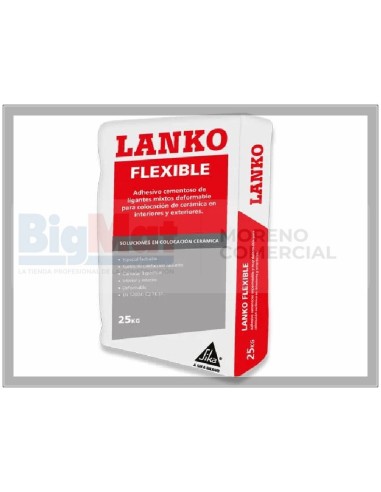 C.COLA 25 KG.LANKO FLEXIBLE GRIS C2TES1