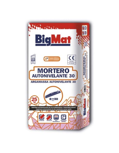 MORTERO AUTONIVELANTE 30 BIGMAT (25 KG)
