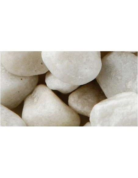 CANTO RODADO 40-60mm BLANCO 20KGS. (SACO)