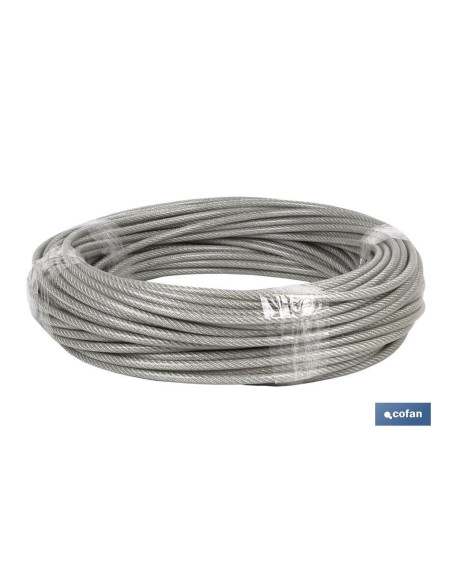 CABLE ACERO (10mm) 8X10MM 6X19+1 PLAST. (25 M)