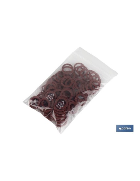 ARANDELA DE FIBRA ROJA M-4 X 8 X 1,5