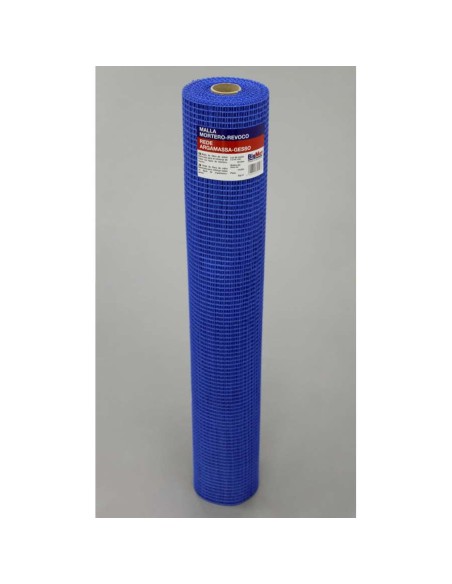 MALLA MORTERO AZUL Fibra Vidrio R/1X50 Mts.