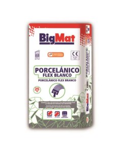 CEMENTO COLA BIGMAT PORCELANICO FLEX BLANCO (SACO 25 KG)