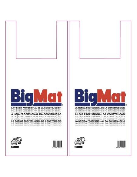 BOLSA CAMISETA BIGMAT 35X50 G200 3 IDIOMAS