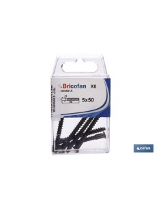 BL 6 UDS TORNILLO ENSAMBLAR NEGRO 5 X 50 2