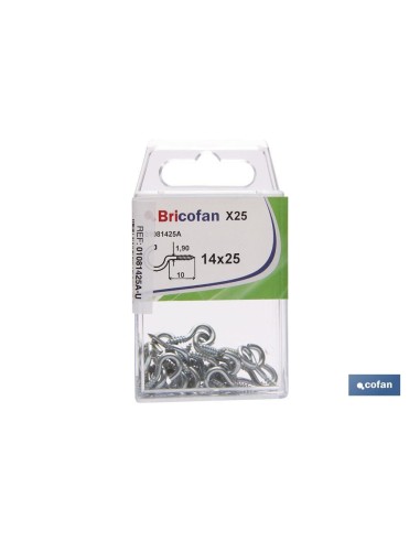 BLÍSTER DE 25 UDS. HEMBRILLA ABIERTA 16X30 VENTA UNITARIA