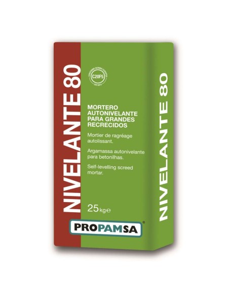 MORTERO NIVELANTE 80 (SACO 25 KG) PROPAMSA