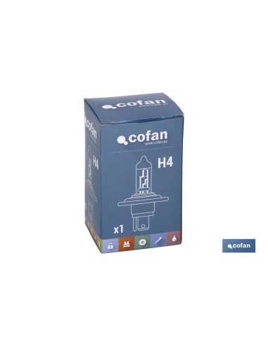 LÁMPARA HALÓGENA COFAN H4 (P43t) 12V 60/55W