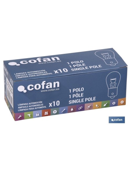 LÁMPARA COFAN P21W 12V (BA15s) ÁMBAR venta unitaria