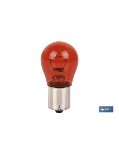 LÁMPARA COFAN P21W 12V (BA15s) ÁMBAR venta unitaria