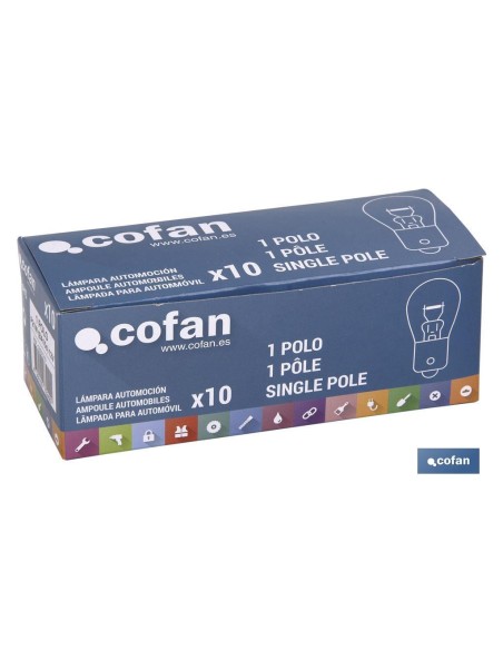 LÁMPARA COFAN P21W (BA15s) 12V venta unitaria