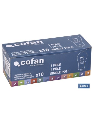 LÁMPARA COFAN P21W (BAU15s) 12V (Descentrada) venta unitaria