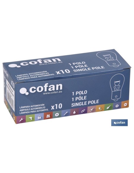 LÁMPARA COFAN P21W (BAU15s) 12V (Descentrada) venta unitaria