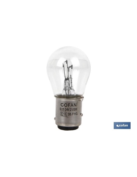 LÁMPARA COFAN 2 POLOS P21/5W (BA15d) 24V venta unitaria
