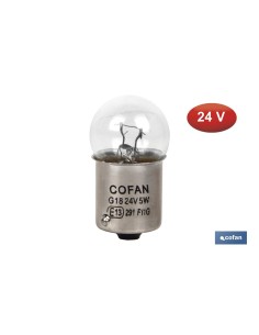 LÁMPARA COFAN PILOTO R5W (BA15s) 24V venta unitaria