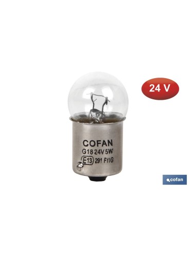 LÁMPARA COFAN PILOTO R5W (BA15s) 24V venta unitaria
