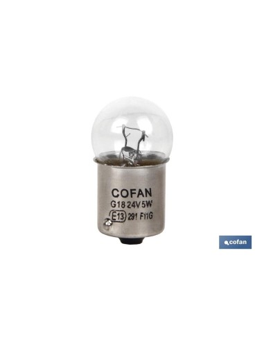 LÁMPARA COFAN PILOTO R5W (BA15s) 24V venta unitaria