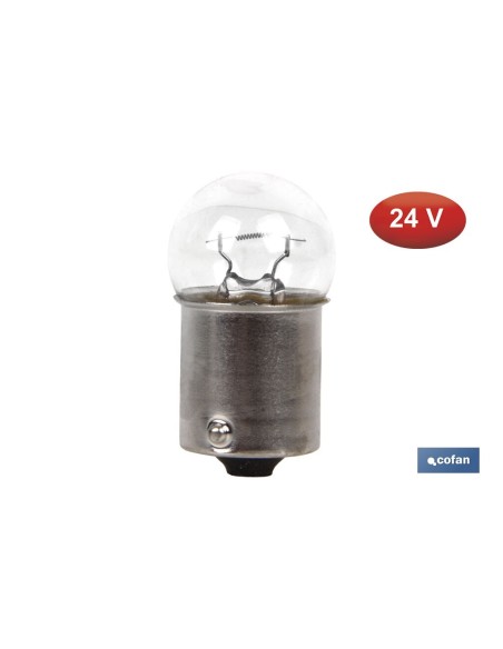 LÁMPARA COFAN PILOTO R10W (BA15s) 24V venta unitaria