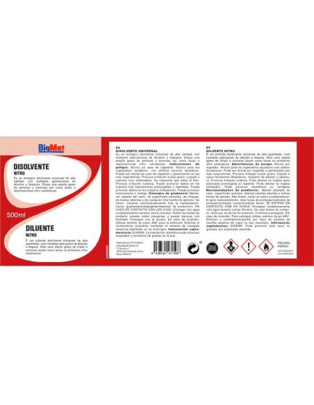 DISOLVENTE NITRO TOTAL 1/2 L