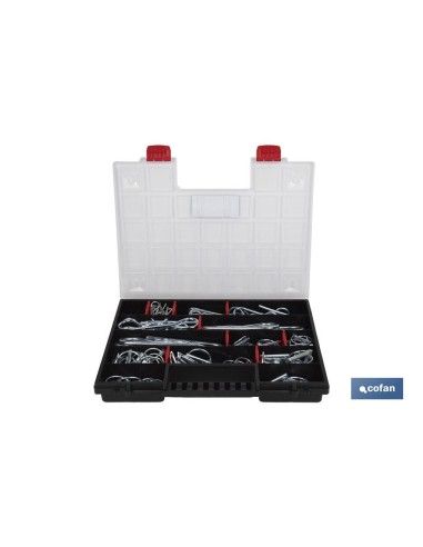 MALETÍN SURTIDO PASADORES R Y ANILLA (120 PCS)