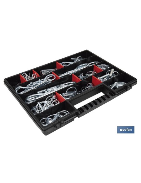 MALETÍN SURTIDO PASADORES R Y ANILLA (120 PCS)