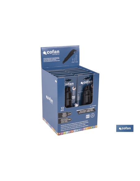 EXPOSITOR DE CÚTER ANTIDESLIZANTE HEAVY DUTY 18 MM 12 UDS.