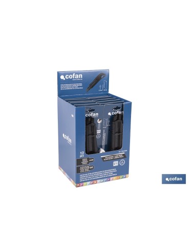 EXPOSITOR DE CÚTER ANTIDESLIZANTE HEAVY DUTY 25 MM 12 UDS.