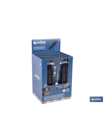 EXPOSITOR DE CÚTER ANTIDESLIZANTE HEAVY DUTY 25 MM 12 UDS.