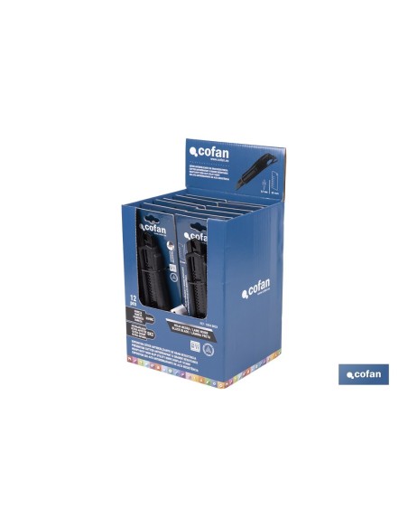 EXPOSITOR DE CÚTER ANTIDESLIZANTE HEAVY DUTY 25 MM 12 UDS.