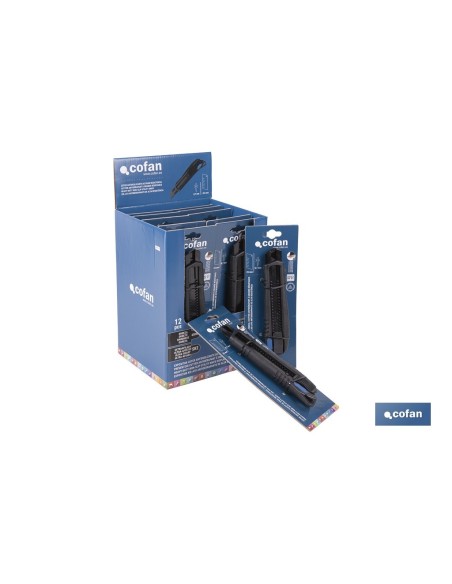 EXPOSITOR DE CÚTER ANTIDESLIZANTE HEAVY DUTY 25 MM 12 UDS.