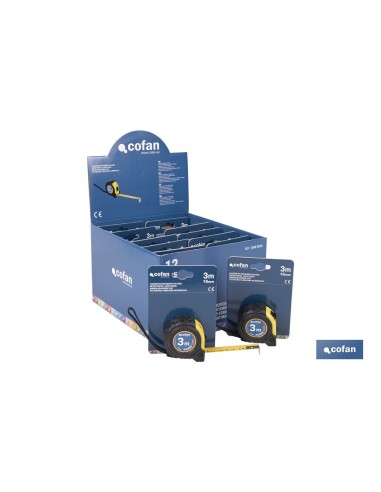 EXPOSITOR DE FLEXÓMETROS CON PROTECCIÓN DE GOMA 16 MM X 3 M 12 UDS.