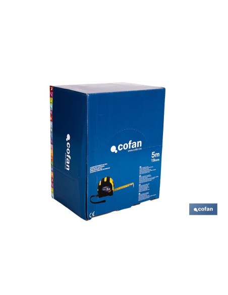 EXPOSITOR DE FLEXÓMETROS CON PROTECCIÓN DE GOMA 19 MM X 5 M 12 UDS.