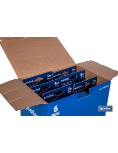 EXPOSITOR DE FLEXÓMETROS CON PROTECCIÓN DE GOMA 25 MM X 5 M 6 UDS. 2