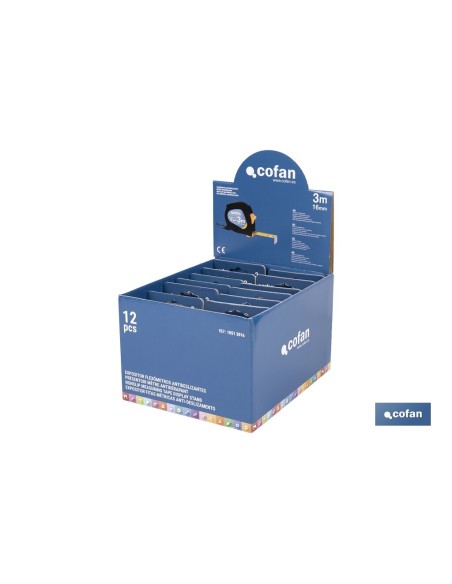 EXPOSITOR DE FLEXÓMETROS ANTIDESLIZANTES 16 MM X 3 M 12 UDS.