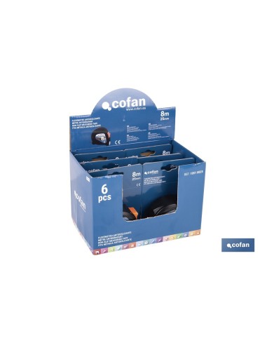 EXPOSITOR DE FLEXÓMETROS ANTIDESLIZANTES 25 MM X 8 M 6 UDS.