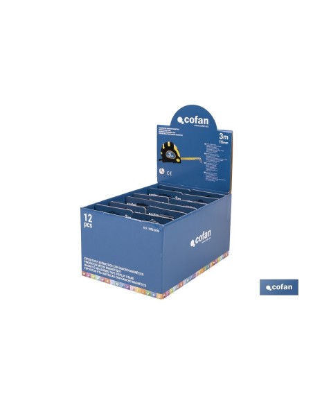EXPOSITOR DE FLEXÓMETROS MAGNÉTICOS 16 MM X 3 M 12 UDS.