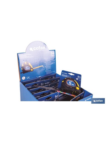 EXPOSITOR DE FLEXÓMETROS MAGNÉTICOS 19 MM X 5 M 12 UDS.