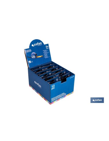 EXPOSITOR FLEXÓMETRO ESTÁNDAR 19 MM X 5 M 12 UDS.