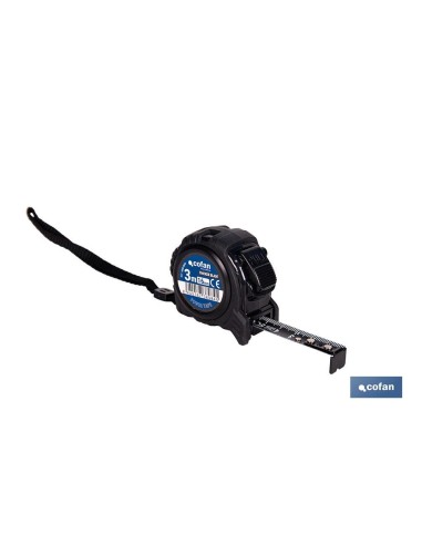 EXPOSITOR FLEXÓMETRO HOJA NEGRA DOBLE CARA 16 MM X 3 M 12 UDS.