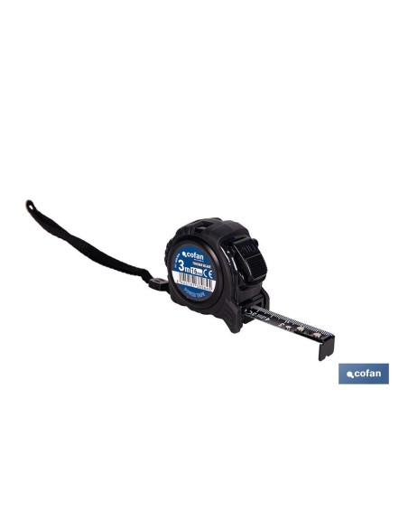 EXPOSITOR FLEXÓMETRO HOJA NEGRA DOBLE CARA 16 MM X 3 M 12 UDS.