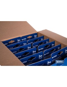 EXPOSITOR FLEXÓMETRO HOJA NEGRA DOBLE CARA 19 MM X 3 M 12 UDS. 2