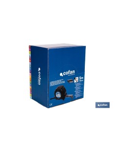 EXPOSITOR FLEXÓMETRO HOJA NEGRA DOBLE CARA 19 MM X 5 M 12 UDS.