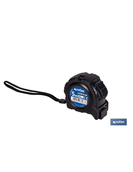 EXPOSITOR FLEXÓMETRO HOJA NEGRA DOBLE CARA 25 MM X 5 M 6 UDS.