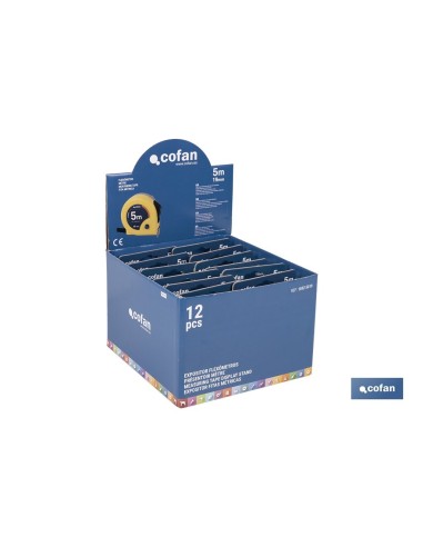 EXPOSITOR DE FLEXÓMETROS 19 MM X 5 M 12 UDS.